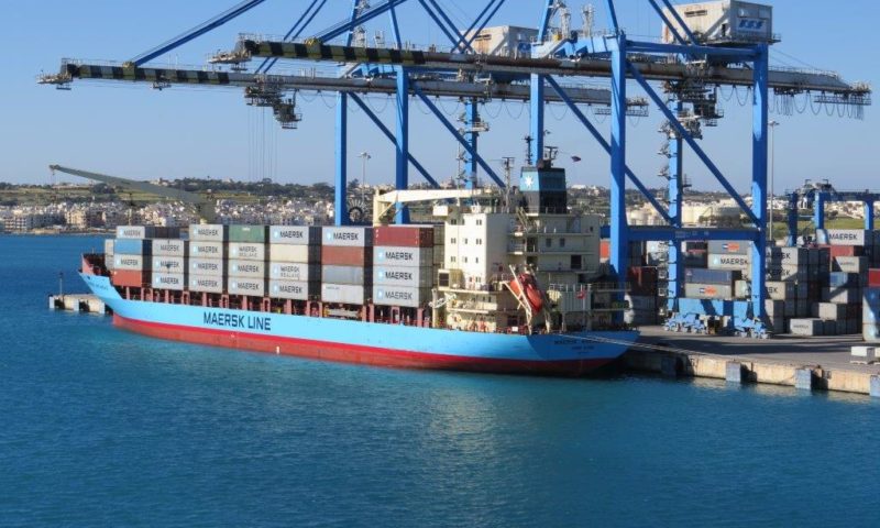 Maersk Line vessel, Malta Freeport Terminal, Marsaxlokk