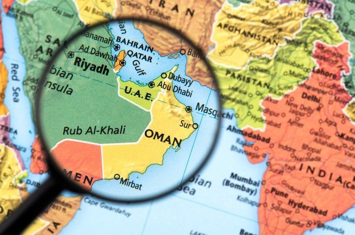 Oman Map, Container Shipments